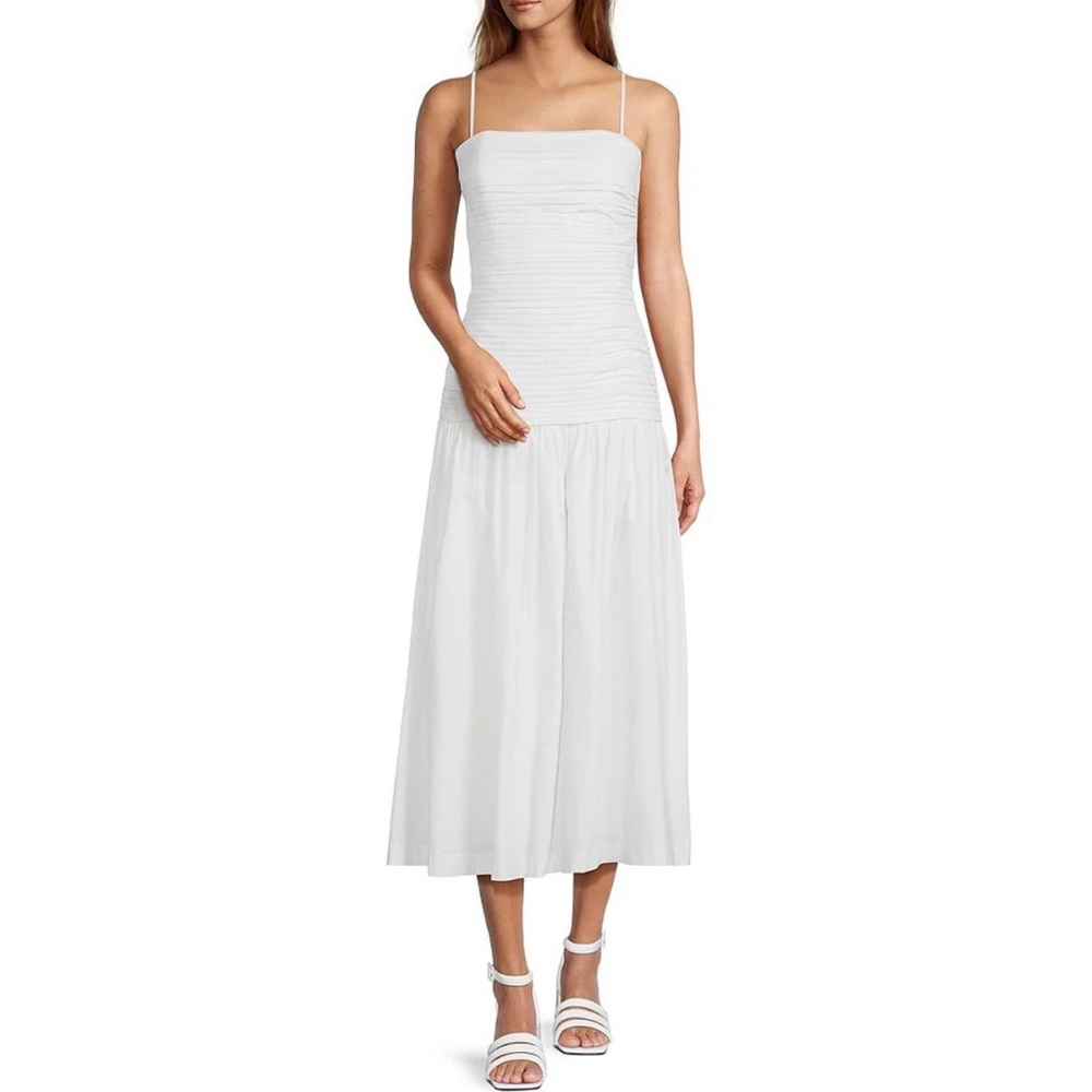 NWT Antonio Melani Brigette Pleated drop waist Midi Dress